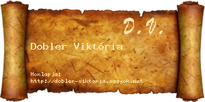 Dobler Viktória névjegykártya